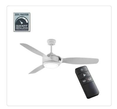 HDC Sedgewood 60 in. White Color Changing Integrated LED Matte White Ceiling Fan - Image 1 of 3