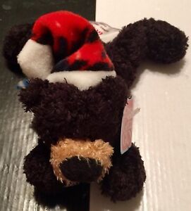 Gund Kringle Jingles Tiny Black Bear Plush #88208