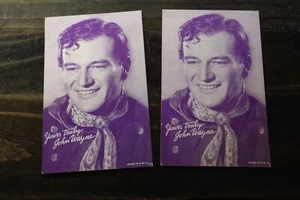 2X JOHN WAYNE VINTAGE PENNY ARCADE EXHIBIT POSTCARDS - Picture 1 of 1