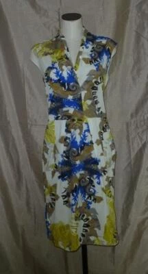 Vestido justo ETRO Wild Paisley algodão stretch polido 46 10 M $2150 bolsos NOVO - Imagem 1 de 4