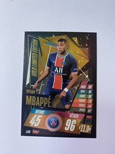 2021-22 TOPPS MATCH ATTAX UEFA Kylian Mbappe GOLD LIMITED EDITION card #LE8G PSG