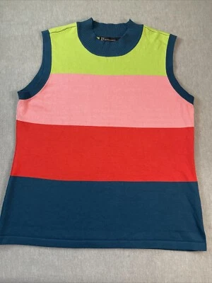 NYC Sweater Women L Green Stretch Tunic Classic Comfort Cozy Sleeveless - Image 1 of 4