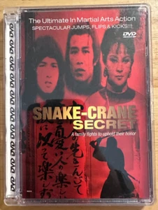 Snake-Crane Secret (DVD, 1985) Classic Martial Arts ~ VERY GOOD CONDITION ~ RARE - Picture 1 of 6