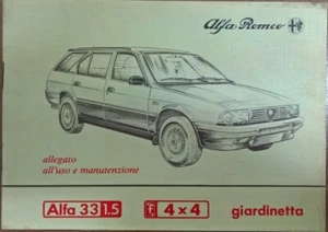 ALFA ROMEO ALFA 33 1.5 4x4 GIARDINETTA ALLEGATO LIBRETTO USO E MANUTENZIONE 1984 - Foto 1 di 6