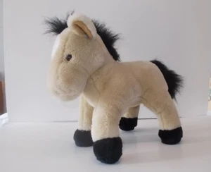 A&A Plush Poseable Tan and Black with White Diamond PONY HORSE Stuffed Animal - Picture 1 of 6