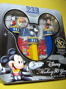 DISNEY, MICKEY MOUSE 80 YEARS PEZ COLLECTIBLES, NIB, 2007 - Picture 1 of 3