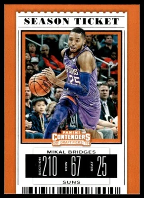 2019-20 Panini Contenders Draft Picks Mikal Bridges Phoenix Suns #42 - Image 1 of 2