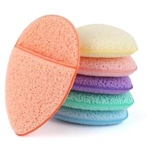 6 Pack Teardrop Shape Facial Sponges for Gentle Face Cleansing and Exfoliation - Picture 1 of 7