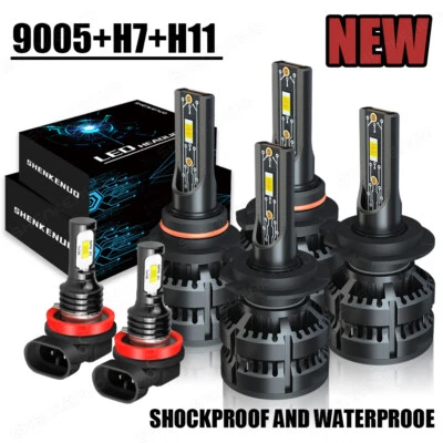 Combo de 6 faros LED altos y bajos + bombillas antiniebla para Subaru Outback 2010 2011-2014 Foto 1 de 4