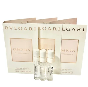 3 Vials Samples BVLGARI Omnia Crystalline for Women 0.05 oz 1.5 ml EDT Spray - Picture 1 of 2