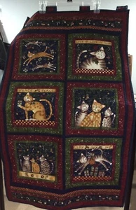 "Gatito Gatos Acolchado Colgante Decoración de Pared 23"" X 41"" Vacaciones Navidad" - Imagen 1 de 6