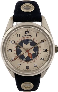 Vintage Pastime Revue Thommen GMT 24Hour Compass Men's Mechanical Wristwatch NOS - Picture 1 of 8