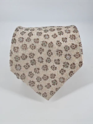 Vintage Givenchy Monsieur Men's Tie 100% Silk Madder Floral Ivory Switzerland - Image 1 of 4
