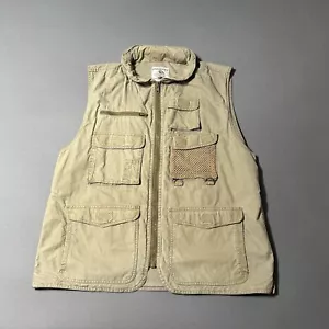 Vintage Banana Republic Safari Travel Vest Mens XL Hooded Photography Utility - Picture 1 of 12