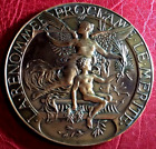 Art Nouveau victory angel seated LE MERITE huge 304gr 103mm medal by HENRI RAUDE