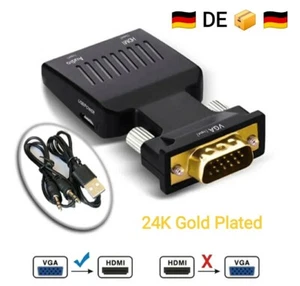 VGA  zu auf HDMI mit Audio Output Cable Converter Adapter 1080P GRATIS Kabel🇩🇪 - Bild 1 von 5