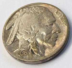 1936 BUFFALO NICKEL US MINT NICE COIN BN076 - Picture 1 of 2