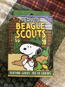 Peanuts Snoopy Beagle Scouts Deck of Playing Cards Multi-Color New Free Shipping - Picture 1 of 2