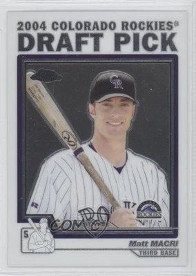 2004 Topps Chrome Traded & Rookies Matt Macri #T90 RC - Image 1 of 2