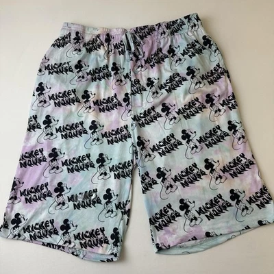 Disney Mickey Mouse Pantalones Cortos Para Hombres 2XL Tie Dye Salón Pijama Prendas para Dormir Pastel Logo Foto 1 de 4