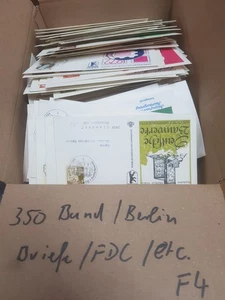 Belegefundgrube 350 Fdcs Sobres de Primer Día Cartas Recibos Unión Rfa Berlín F4 - Imagen 1 de 6