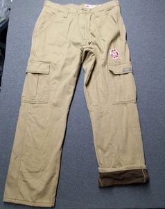 Wrangler Five Star Relaxed Fit Cargo Pants 30x30 Khaki Fleece Lined Heritage - Picture 1 of 11