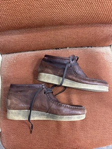 Clarks Originals Wallabee Schuhe Herren Größe 10 M Leder Kreppsohle Mokassin Stiefel - Bild 1 von 6