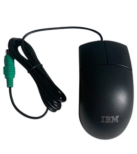 NEW Vintage Black IBM MU29J Mechanical Ball Mouse PS/2 Wired READ - Picture 1 of 6