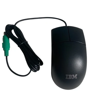 NEW Vintage Black IBM MU29J Mechanical Ball Mouse PS/2 Wired READ - Image 1 of 4