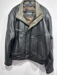 Mid America Direct Reed Design Corvette Bomber Jacket 44 Black Leather - Picture 1 of 15