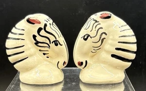Vintage Zebra Salt and Pepper Shakers - Picture 1 of 4
