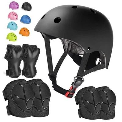 Juego de casco de bicicleta para niños casco ajustable para edades de 3-15 niños pequeños niños niñas  Foto 1 de 4