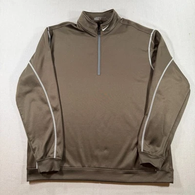 Pullover Nike Golf Tour Performance ajuste térmico cuarto cremallera para hombre XL marrón polar Foto 1 de 4