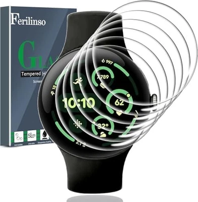 Ferilinso 6 Pack for Google Pixel Watch 3 Screen Protector 45mm, Transparent - Image 1 of 4
