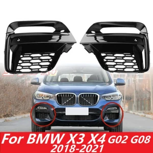 Cubierta del marco de la lámpara antiniebla del parachoques delantero para BMW X3 X4 G01 G02 18-20 - Imagen 1 de 16