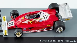 Ferrari 312 T2 Modellino Scala 1:43 Niki Lauda 1977 F1 Formula 1 con base e teca - Foto 1 di 15