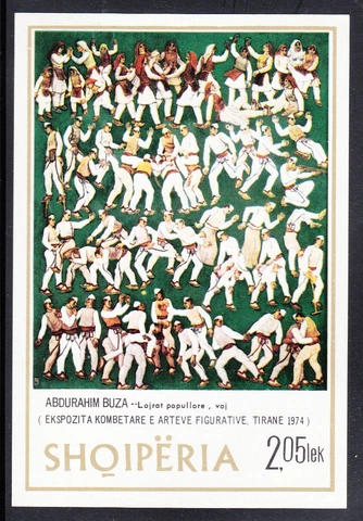 Albania #1688 Mint Never Hinged Famous Albanian Painting Souvenir Sheet 1975 Cover