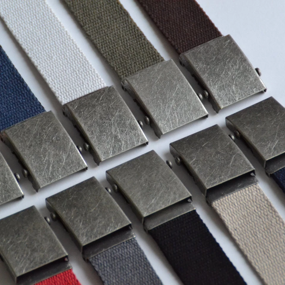 Stoffgürtel 100-150 cm Canvas Belt Jeans Gürtel schiebe schnalle 4 cm breit KMAK - Bild 1 von 1