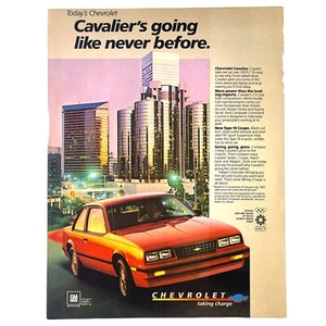 Chevrolet Cavalier Type 10 Vintage 1983 80s Print Ad Coupe Chevy Car Bonaveture - Picture 1 of 1