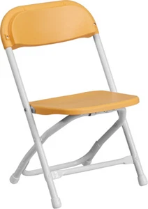 Kid's Size Yellow Plastic Folding Chair - Picture 1 of 9