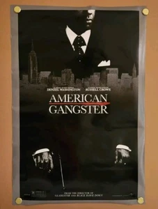 AMERICAN GANGSTER MOVIE POSTER 2 Sided ORIGINAL DENZEL WASHINGTON VF1 27x40 - Picture 1 of 9