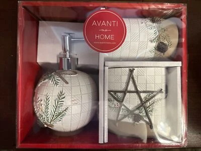 Avanti Joy 3-PieceHoliday Bath Ensemble Set BRAND NEW IN BOX $80 - Image 1 of 4