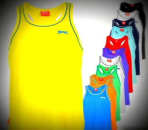 Mens NEW Slazenger Muscle Vest Sleeveless Gym Top Size XS S M L XL XXL 4XL - Picture 1 of 16