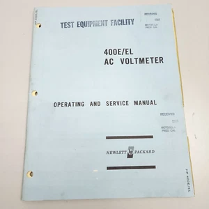 HP 400E/EL AC Voltmeter Operating & Service Manual April 1966 - Picture 1 of 5