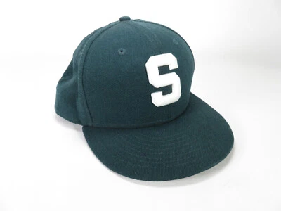 Michigan State Spartans New Era 59FIFTY Fitted Hat SZ 7 7/8 Green 100% Wool Cap - Image 1 of 4