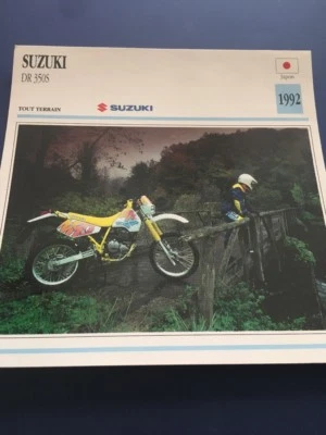 Suzuki DR350S 1992 DR350 DR 350 350DR Drs Tarjeta Moto Colección Atlas Japón - Imagen 1 de 2
