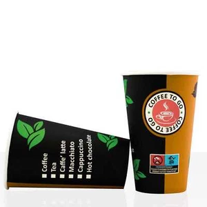 Coffee to go Becher aus Hartpapier 0,4l, 100Stk, Pappbecher, Kaffeebecher to go - Bild 1 von 4