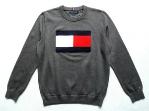 Suéter Tommy Hilfiger Para Hombre Signature Cuello Redondo, Gris, XXL - Imagen 1 de 4