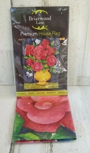 Fresh Bouquet Beth Logan House Flag Floral Red Flowers 28" x 40" Briarwood Lane - Picture 1 of 9