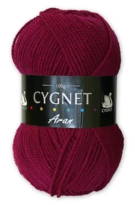 Corda Di Maglieria Cygnet Aran 100G 100% Acrilico 6964 Cremisi - Foto 1 di 1